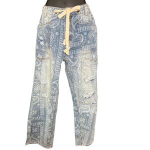 Oli & Hali Blue Patterned Women Jeans